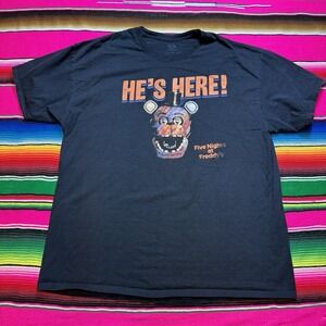 2/$20 Five Nights At Freddie's FNAF‎ T-Shirt Men's XL Black Short Sleeve Graphic